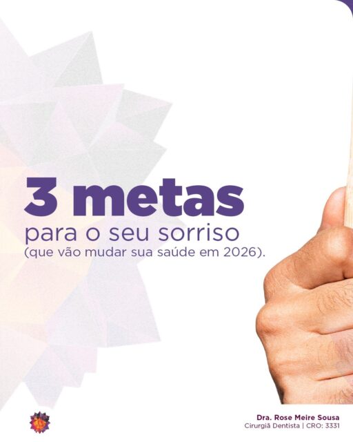 Que tal começar 2026 com um sorriso mais saudável? Confira 4 metas simples que podem transformar sua saúde bucal este ano! ⬇️1️⃣ Troque sua escova a cada 3 meses (ou após gripes).2️⃣ Preste atenção: você respira pelo nariz ou pela boca?3️⃣ Aquela dor de cabeça frequente pode estar ligada à sua mordida. Investigue!💡 Pequenas mudanças, grandes resultados. Salve e compartilhe com quem precisa!
Dra. Rose Meire Sousa
Cirurgiã Dentista | CRO: 3331#odontologia #medicinaintegrativa #cirurgiãdentista #dentista #dentes #saúdebucal #saúde #ozonioterapia #inteligênciaemocional #saúdemental #mastigação