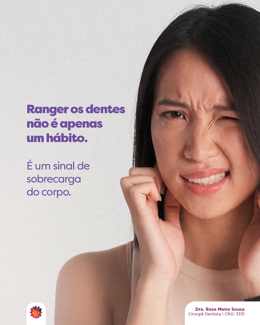O bruxismo está frequentemente relacionado ao estresse, respiração inadequada e tensão muscular.Mais do que proteger os dentes, é necessário compreender o que está levando o corpo a esse padrão.Na odontologia com visão integrativa, o tratamento considera essas conexões para promover equilíbrio e conforto. Por isso, se você acorda com dor ou tensão, é importante avaliar!Agende sua consulta!Dra. Rose Meire Sousa
Cirurgiã Dentista | CRO: 3331#odontologia #medicinaintegrativa #cirurgiãdentista #dentista #dentes #saúdebucal #saúde #ozonioterapia #inteligênciaemocional #saúdemental #mastigação